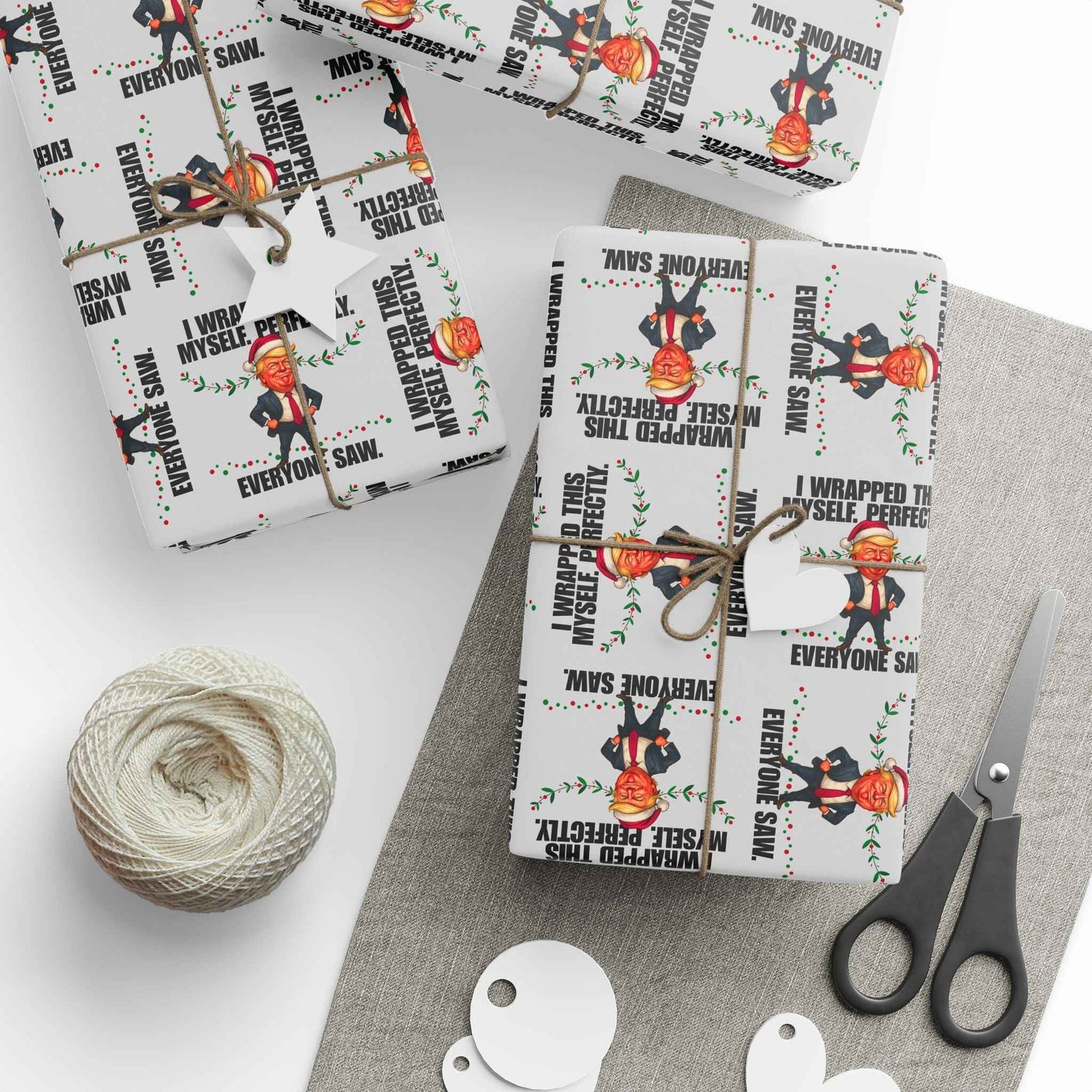 I Wrapped This Myself Wrapping Paper – Political Parody