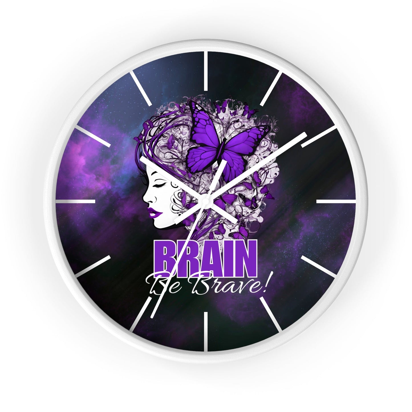 Horloge murale Beautiful Brain Be Brave