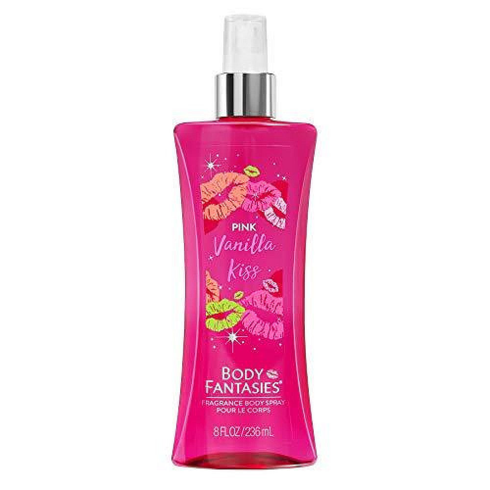 Spray parfum Body Fantasies Signature Pink Vanilla Kiss 8 Oz