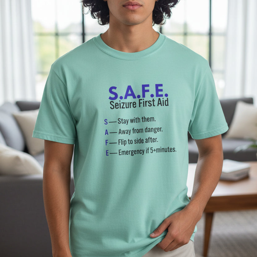 S.A.F.E. Seizure First Aid T-Shirt – Epilepsy Awareness Tee
