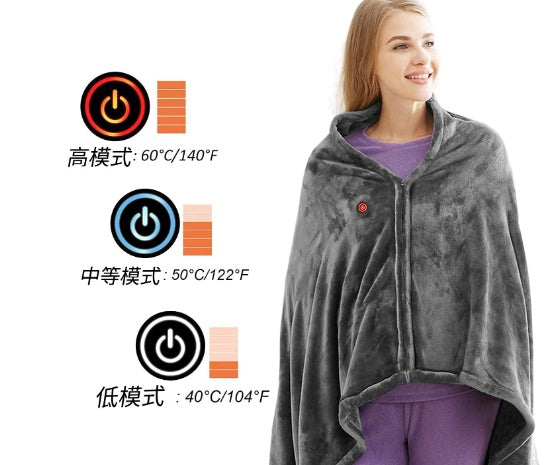 Premium USB Heated Flannel Blanket for Cold Protection