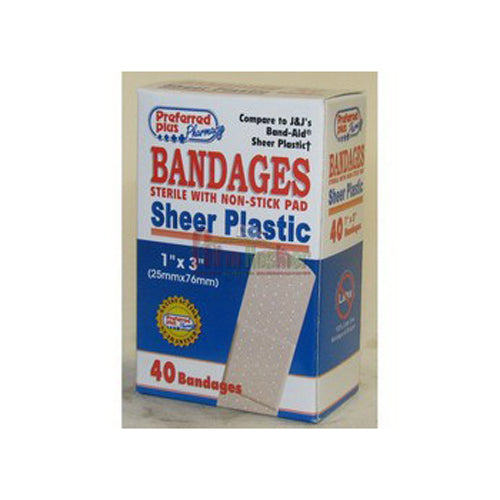 Bandages en plastique transparent Preferred Pharmacy Preferred Plus