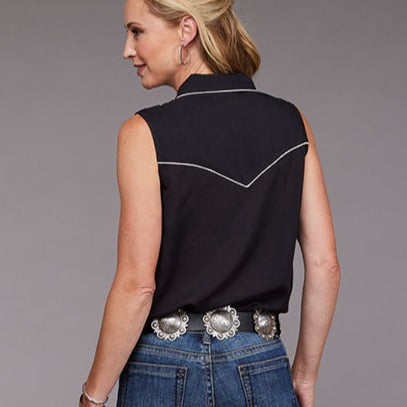 Stetson Women's Vintage Black Western Blouse - Korvel