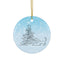 Sketchy Christmas Kitty Ceramic Ornaments - Double-Sided Design
