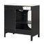 30" Bathroom Vanity with Sink, Bathroom Vanity Cabinet with Two Drawers and Door, Adjustable Shelf, Solid Wood and MDF, Black - Korvel