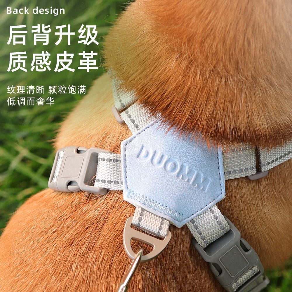 New style dog leash breathable pet chest and shoulder strap vest reflective dog leash pet leash - Korvel