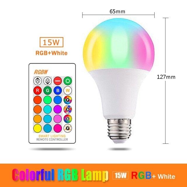 Smart RGBW LED Bulb with Remote Control - Color Changing