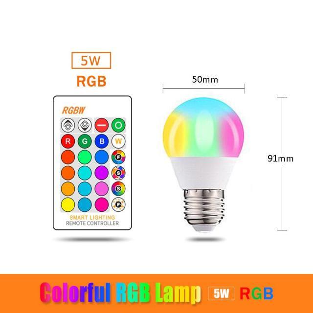Smart RGBW LED Bulb with Remote Control - Color Changing