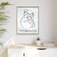 L'impression sur toile Chat Le Monde Peut Attendre