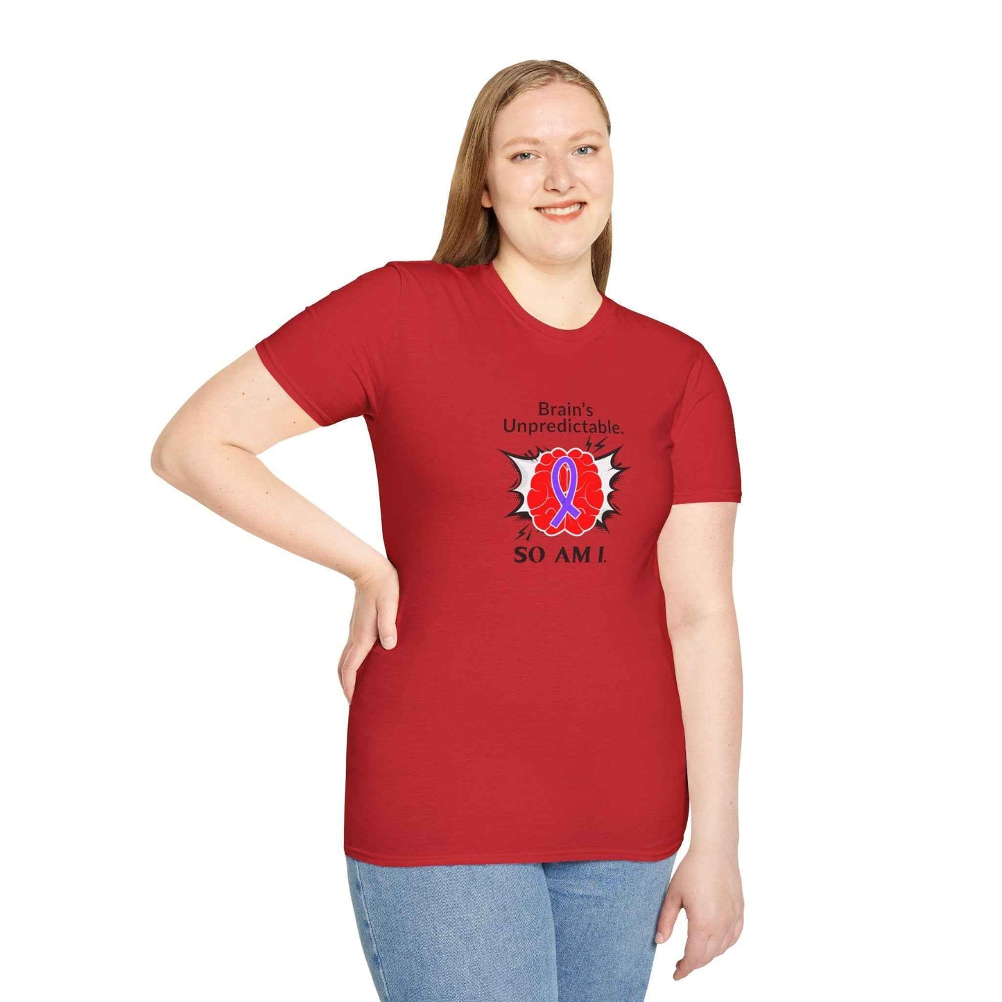 L'imprévisibilité du cerveau. Moi aussi. – T-shirt de sensibilisation à l'épilepsie