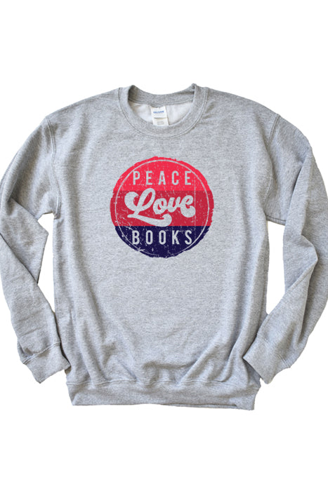 Peace Love Books Unisex Sweatshirt - Korvel