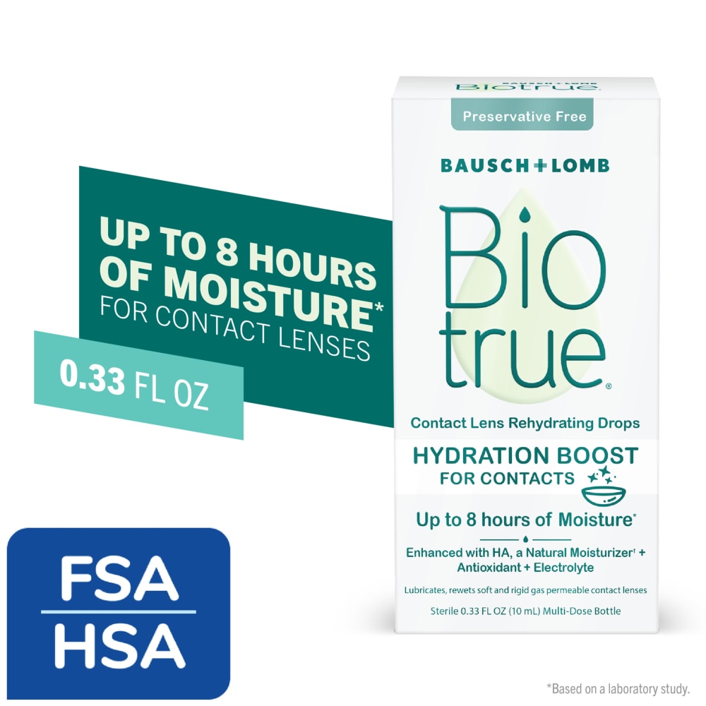 Biotrue Hydration Boost Contact Lens Rehydrating Drops - 0.33 Fl Oz