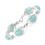 Bracelet en argent sterling avec aquamarine véritable de 39,72 carats
