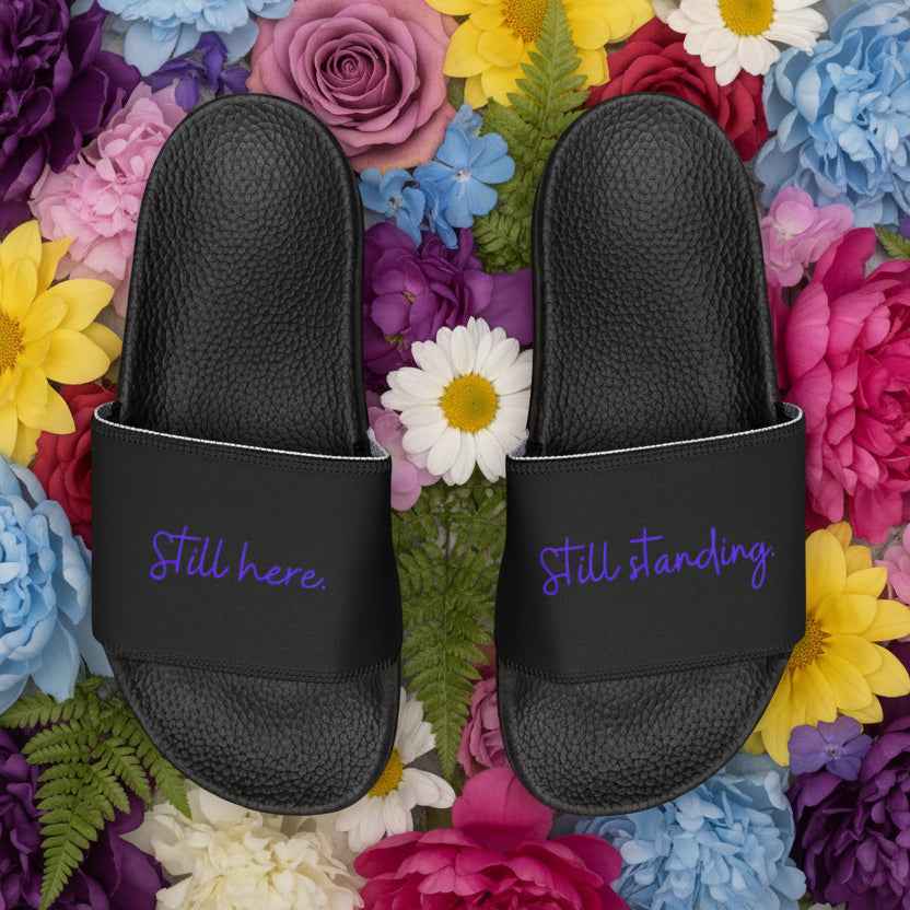 Still Here / Still Standing Slide Sandals — Quiet Strength Edition