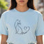 Purr Line Art Cat Unisex T-Shirt
