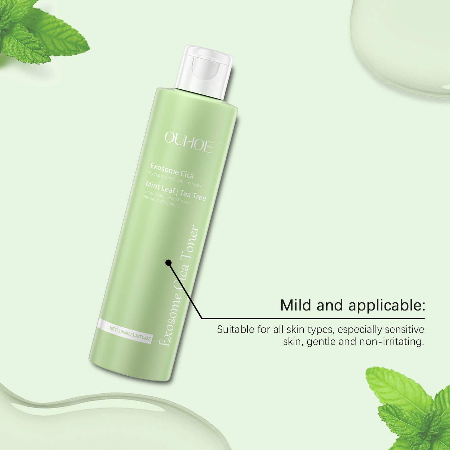 Centella Toner Daily Facial Moisturizing, Hydrating, Soothing And Repairing Skin Cleansing Lotion - Korvel