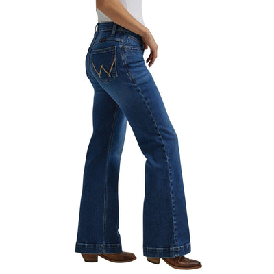 Wrangler Women's Willow Mid Rise Trousers - Parker Wash - Korvel