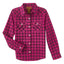 Chic Pink Geo Print Button-Down Shirt for Girls - Korvel