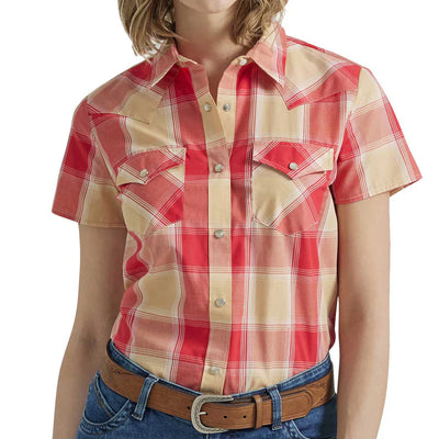 Vibrant Plaid Short Sleeve Shirt for Women | Wrangler - Korvel