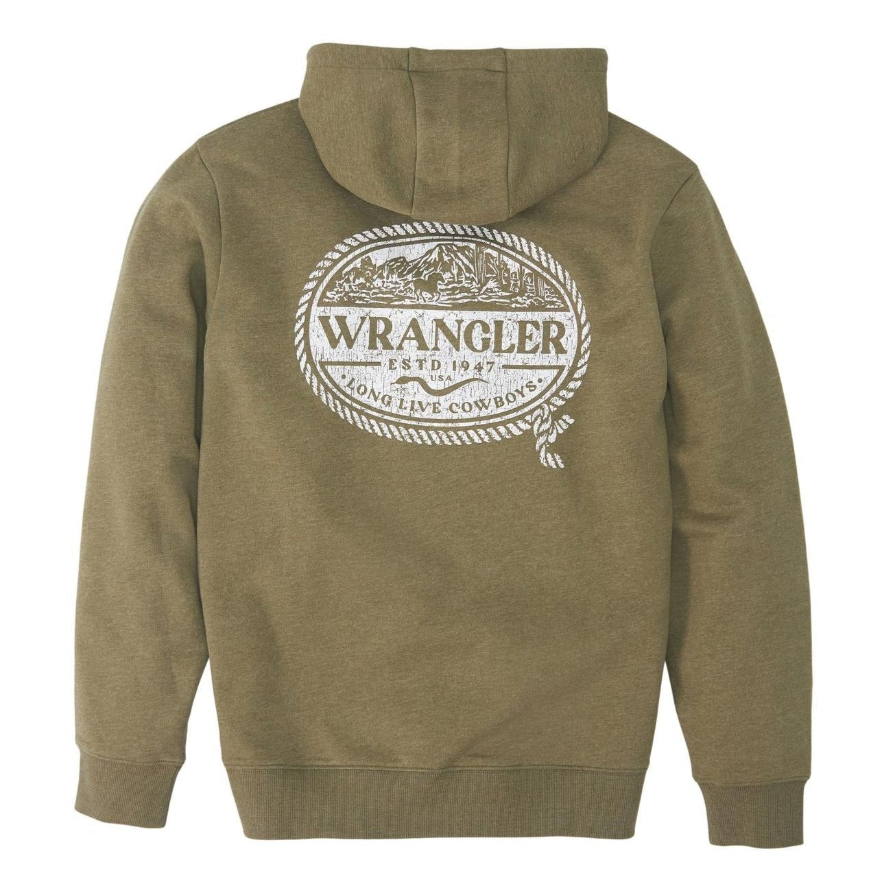 Wrangler Men's Olive Green Logo Hoodie - Korvel