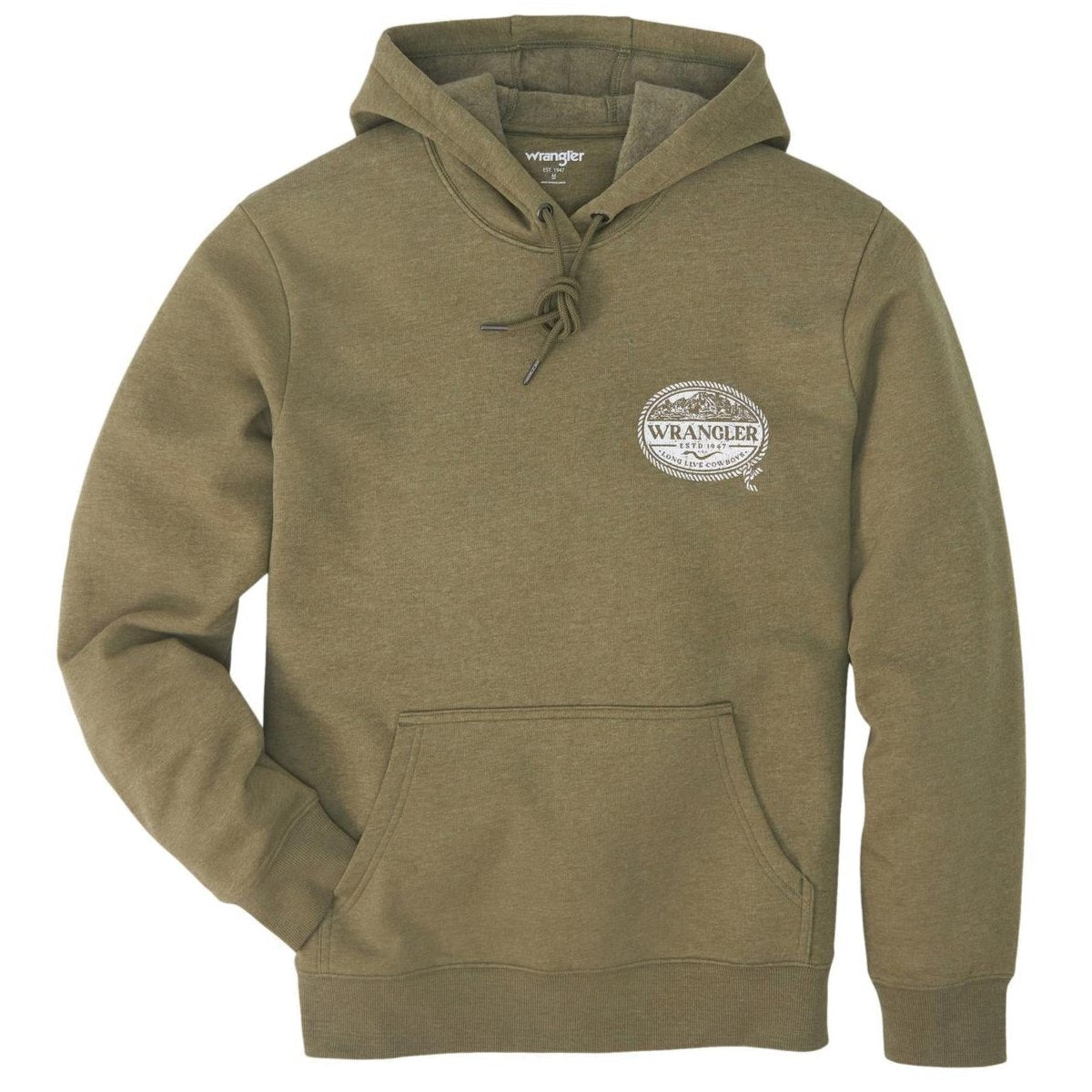 Wrangler Men's Olive Green Logo Hoodie - Korvel