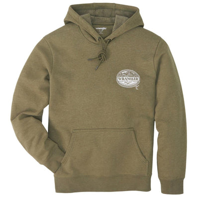Wrangler Men's Olive Green Logo Hoodie - Korvel