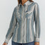 Vintage Grey Stripe Button-Up Shirt for Women | Wrangler - Korvel