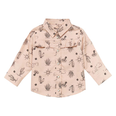Charming Pink Western Shirt for Girls | Wrangler - Korvel
