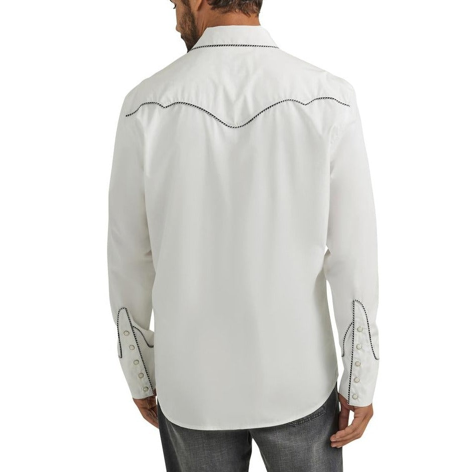 Classic Wrangler Men's Vintage White Shirt - Korvel