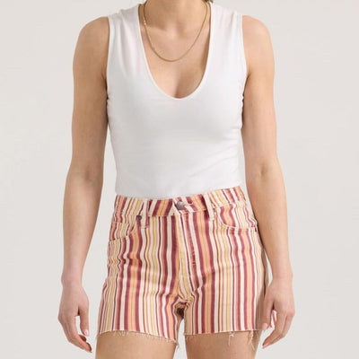 Vibrant Striped High-Rise Shorts for Women | Wrangler - Korvel