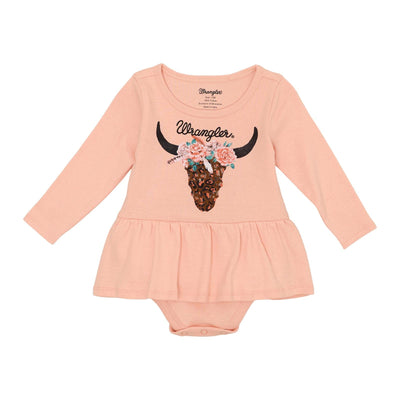 Charming Floral Steer Head Onesie for Infants - Korvel