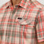 Wrangler Men's Coral Plaid Short Sleeve Shirt - Korvel