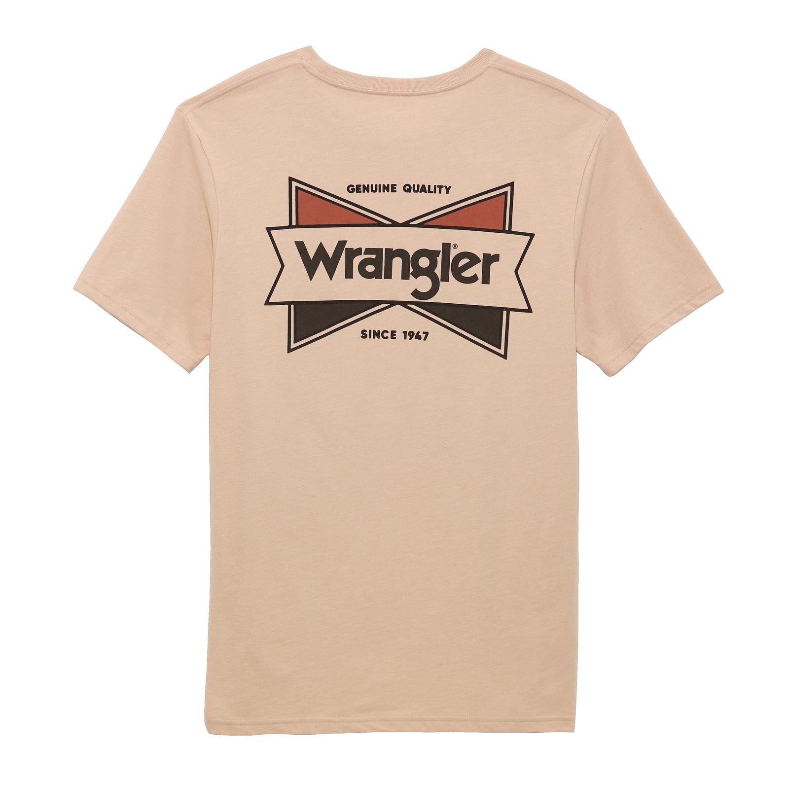 Wrangler Men's Tan Logo Tee - Casual Comfort - Korvel