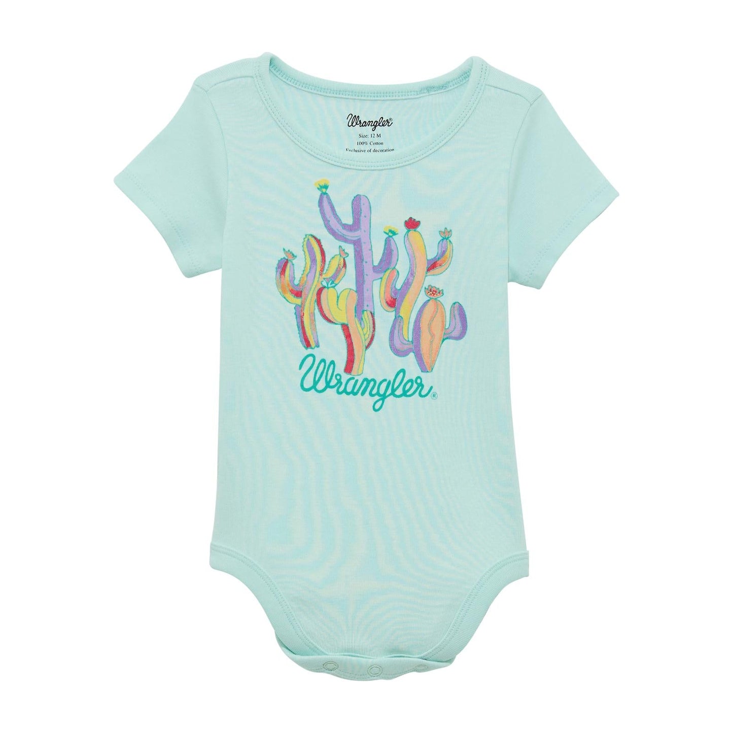 Adorable Teal Cactus Baby Bodysuit by Wrangler - Korvel