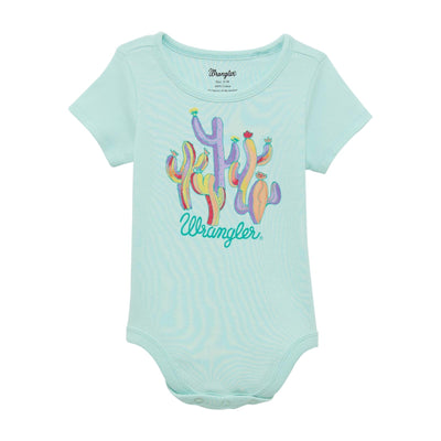 Adorable Teal Cactus Baby Bodysuit by Wrangler - Korvel