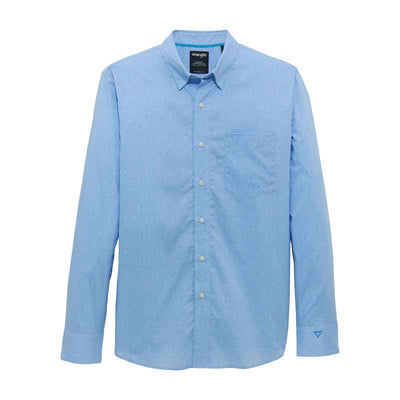 Wrangler Men's Classic Fit Blue Paisley Shirt by Cody Johnson - Korvel