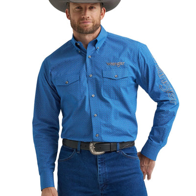 Wrangler Men's True Blue Logo Long Sleeve Shirt - Korvel