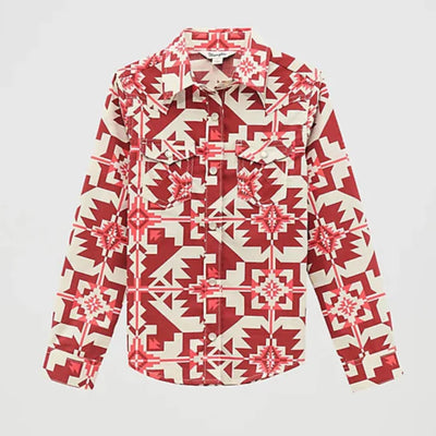 Pink Aztec Wrangler Shirt for Girls - Korvel