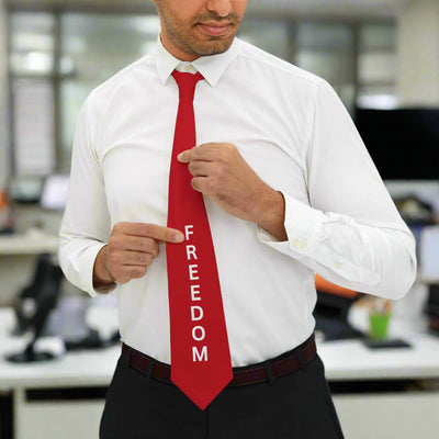 Corbata Roja Bold Freedom – Accesorio Patriótico