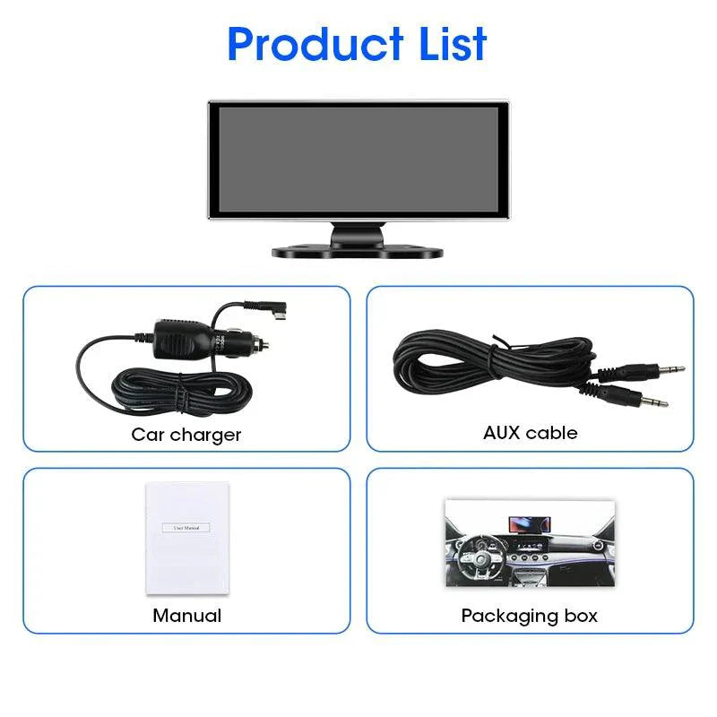 Cámara de tablero 4K de 11.26 pulgadas con doble lente y conectividad inalámbrica