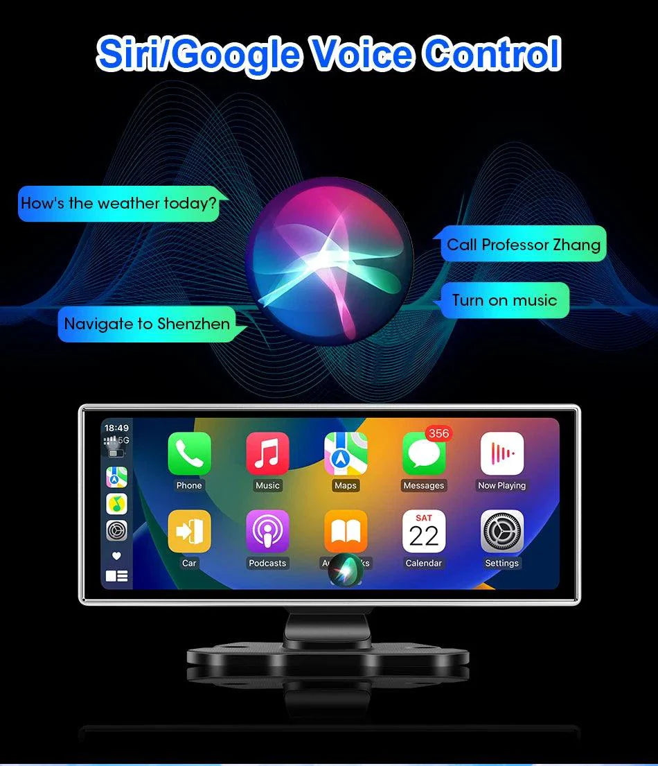 Cámara de tablero 4K de 11.26 pulgadas con doble lente y conectividad inalámbrica