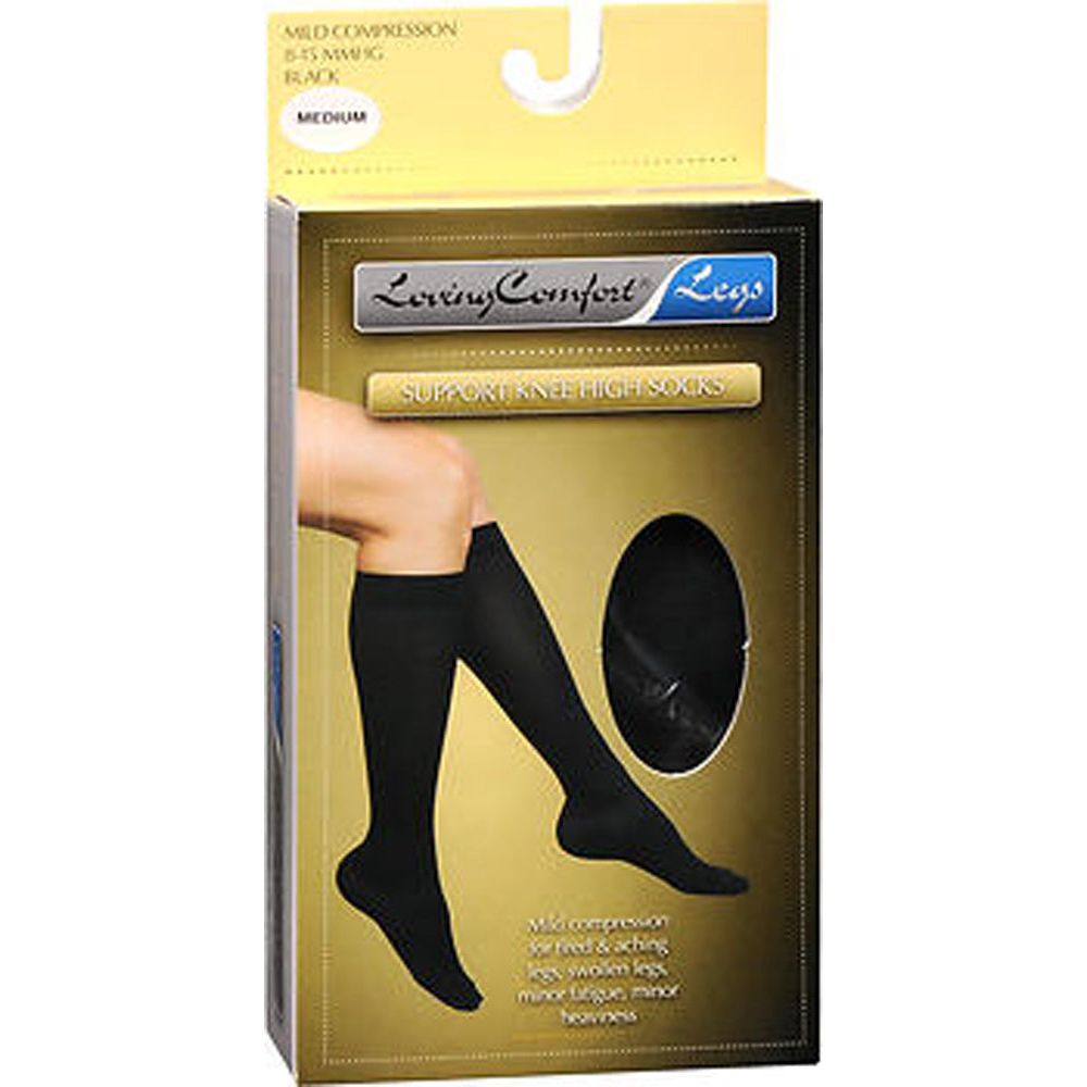 Chaussettes montantes Loving Comfort Support - Mild Medium Noir