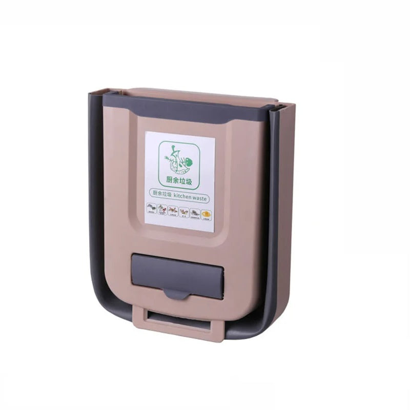 Kitchen Trash Can Portable Foldable Large Car Waste Bin For Bathroom Kitchen Cabinet Door Wall-mounted Kitchen Storage Boxes - Korvel