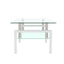 White Coffee Table Clear Coffee Table Modern Side Center Tables for Living Room Living Room Furniture - Korvel