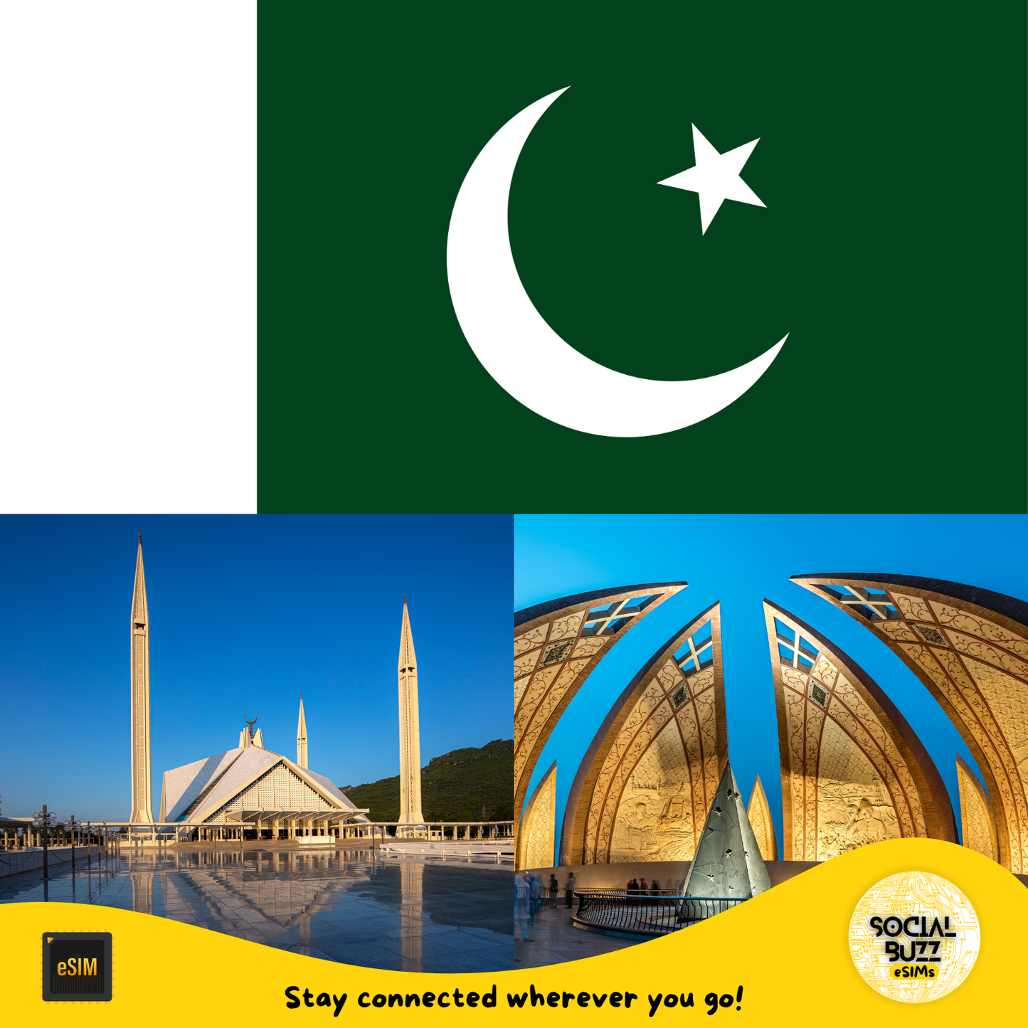 Forfait de données Internet eSIM au Pakistan