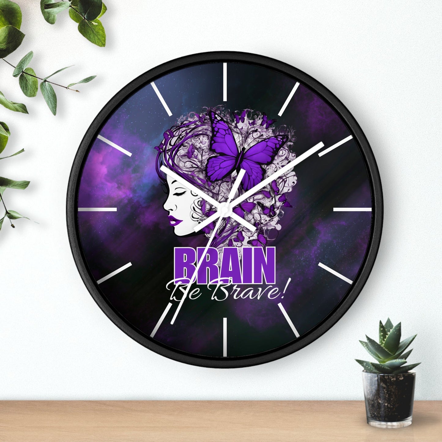 Horloge murale Beautiful Brain Be Brave