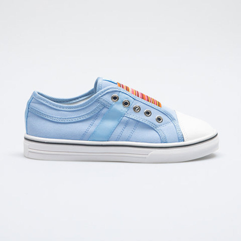 Round Toe Elastic Canvas Sneakers for Women