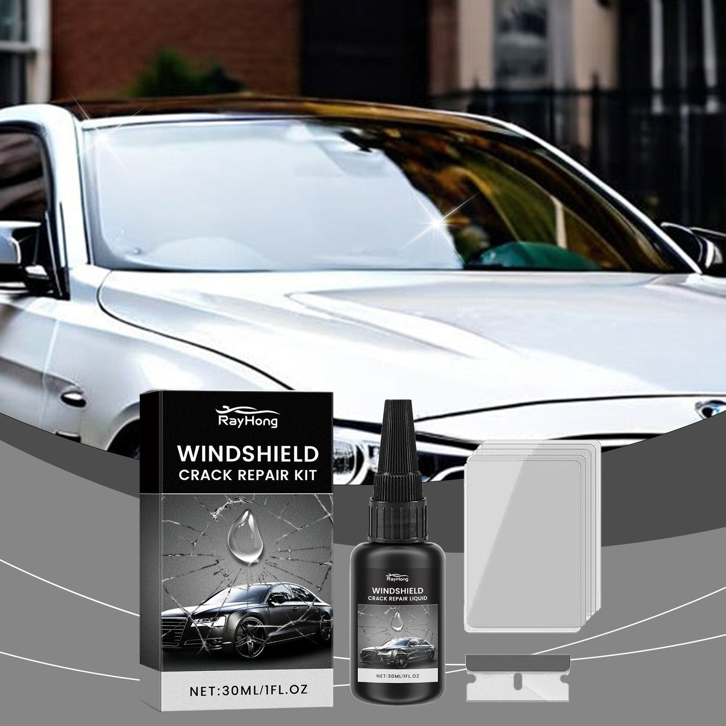 Premium Windshield Repair Adhesive for Cracks and Scratches