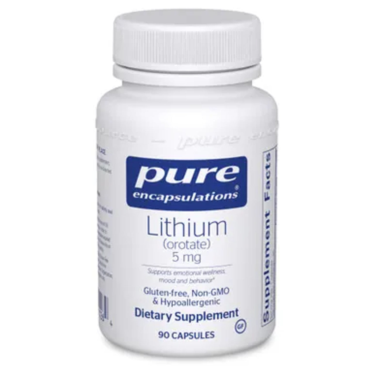 Pure Encapsulations Litio Orotato 5 Mg, 90 Cápsulas
