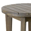 Outdoor 16" Acacia Wood Side Table, Gray Finish - Korvel